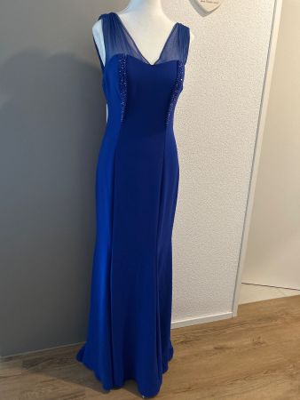 Festliches Kleid Maxi royal blau von Demirel Azor Gr. 2/S-M