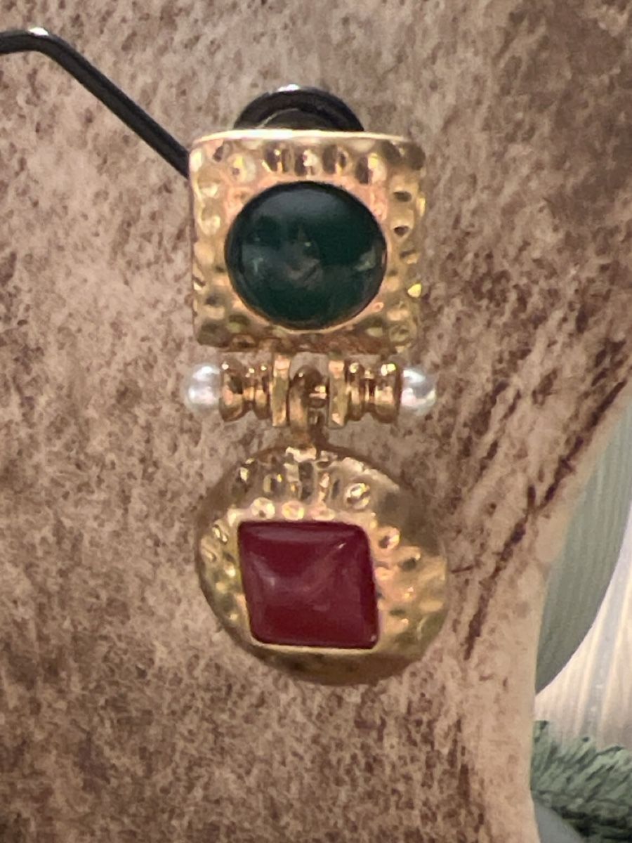 Orecchini pendenti & Orecchini a lobo: Schöne Ohrringe, Grün/Rot – Nuovo (secondo la descrizione) da Seon venduto da Sunny-Schmuck78 1