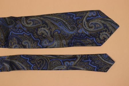 vintage BORSALINO Blue Silk Tie