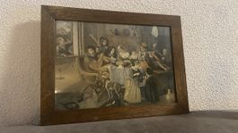 Jan Steen Dir fröhliche Familie Kunstdruck im Holzrahmen 