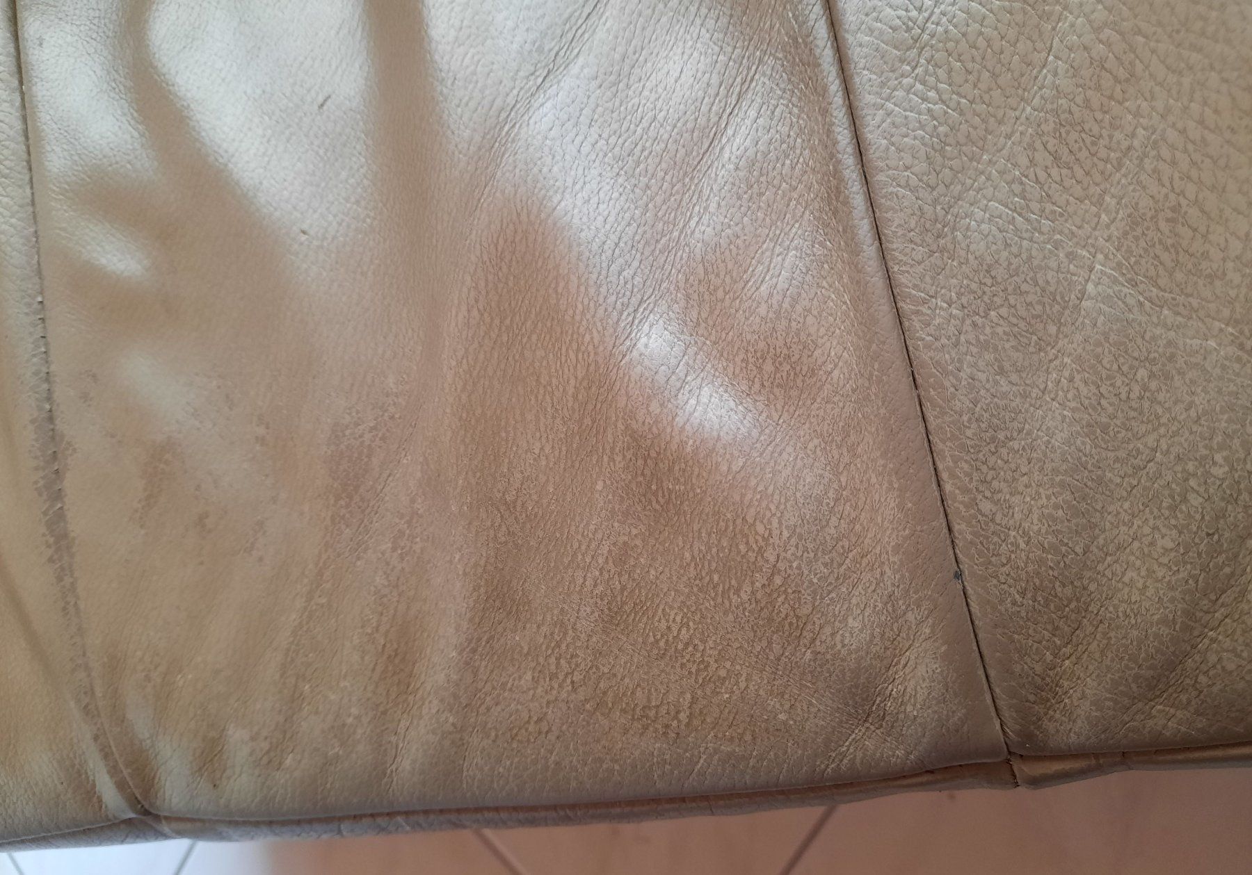 Sofas: Ledersofa, 3-teilig, beige – Gebraucht aus Illnau von Flomi75 3