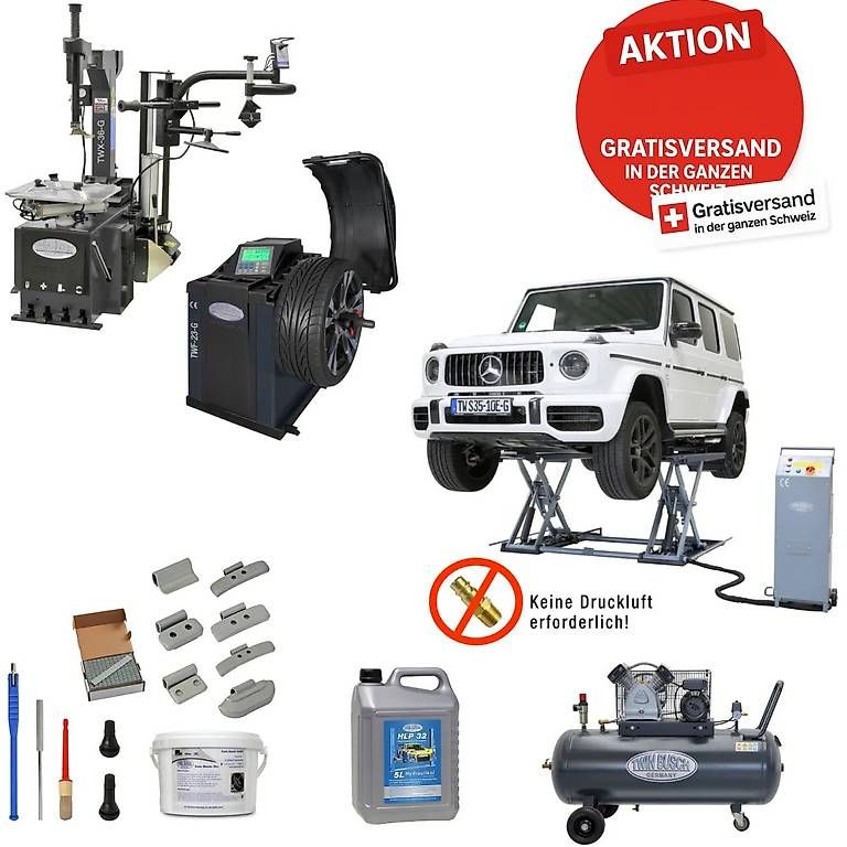 Piattaforme elevatrici & Crick: 1 Meter Scherenlift 3.5 t Werkstatt Set Pro – Nuovo e nell'imballaggio originale da Rüthi (Rheintal) venduto da Toptool-3 1
