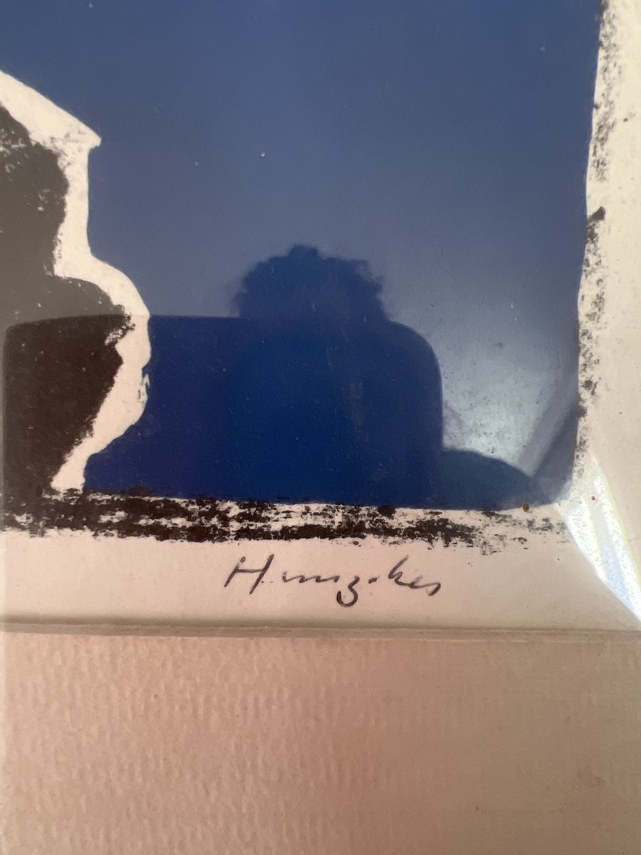 Foto & Immagini: Blaues Kunstbild Hunziker mit Silberrahmen – Usato da Steckborn venduto da Holiday66 1