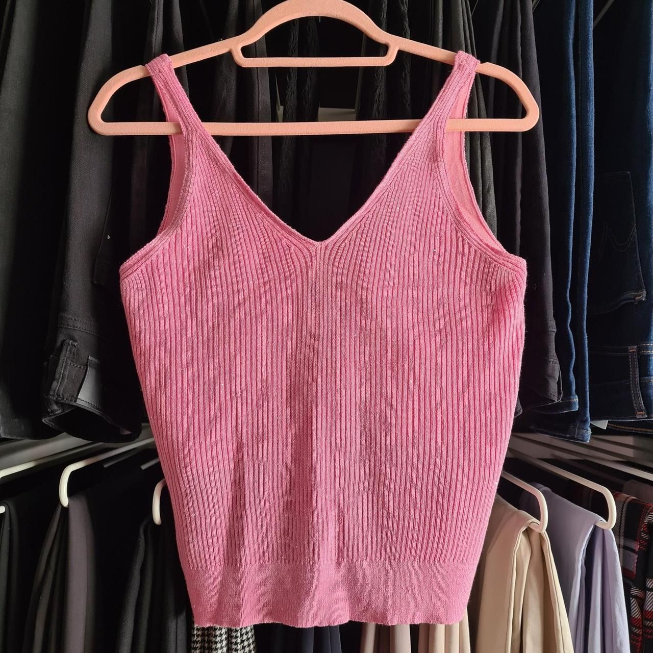 Top: Max& Moi Rippenstrick Top Pailetten Pink – Nuovo e nell'imballaggio originale da Emmen venduto da mak31