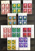 1958 - 1959  Pro Juventute Serien Vierblock Postfrisch **