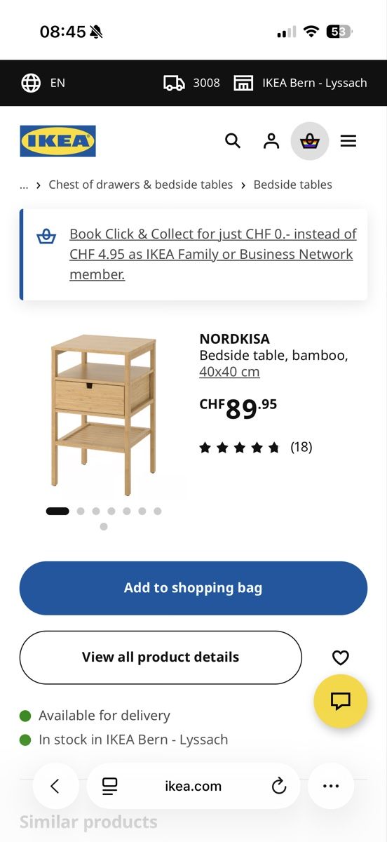 Ikea Nachttische: IKEA Nachttisch Nordkisa – Gebraucht aus Bern von ame_q9d2 1