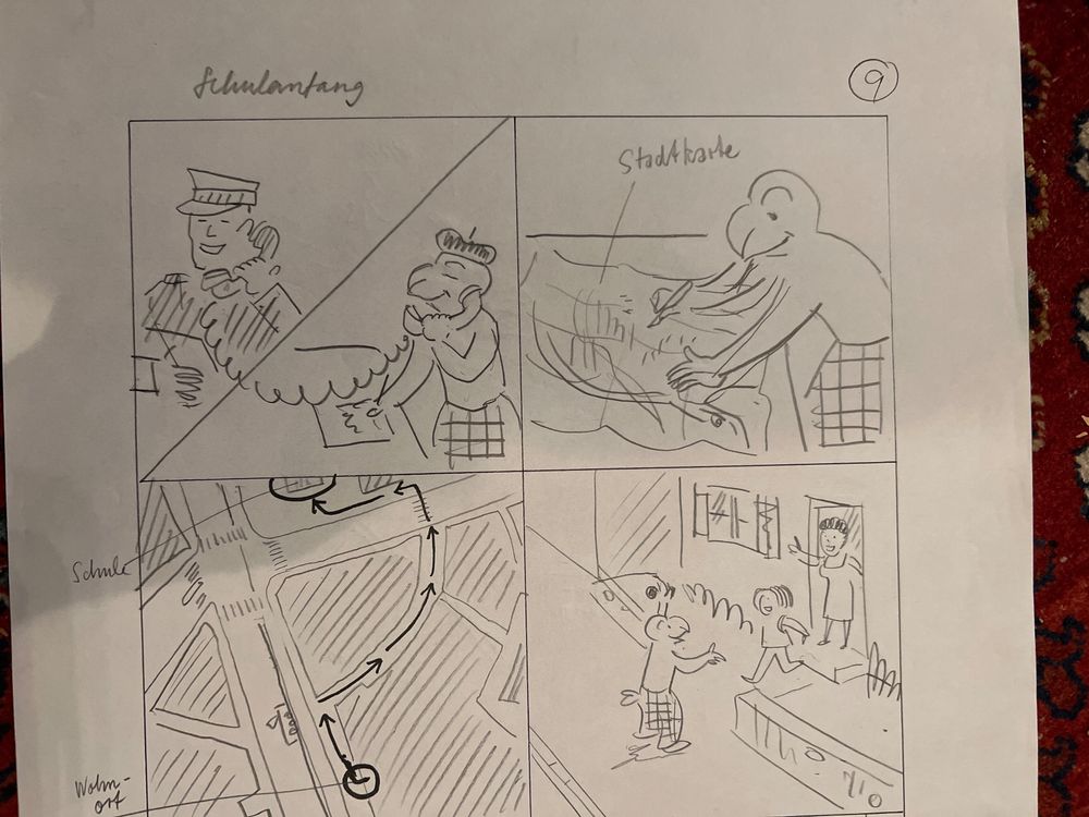 Globi Original Skizze von Peter Heinzer: Schulanfang signier (Gebraucht ...