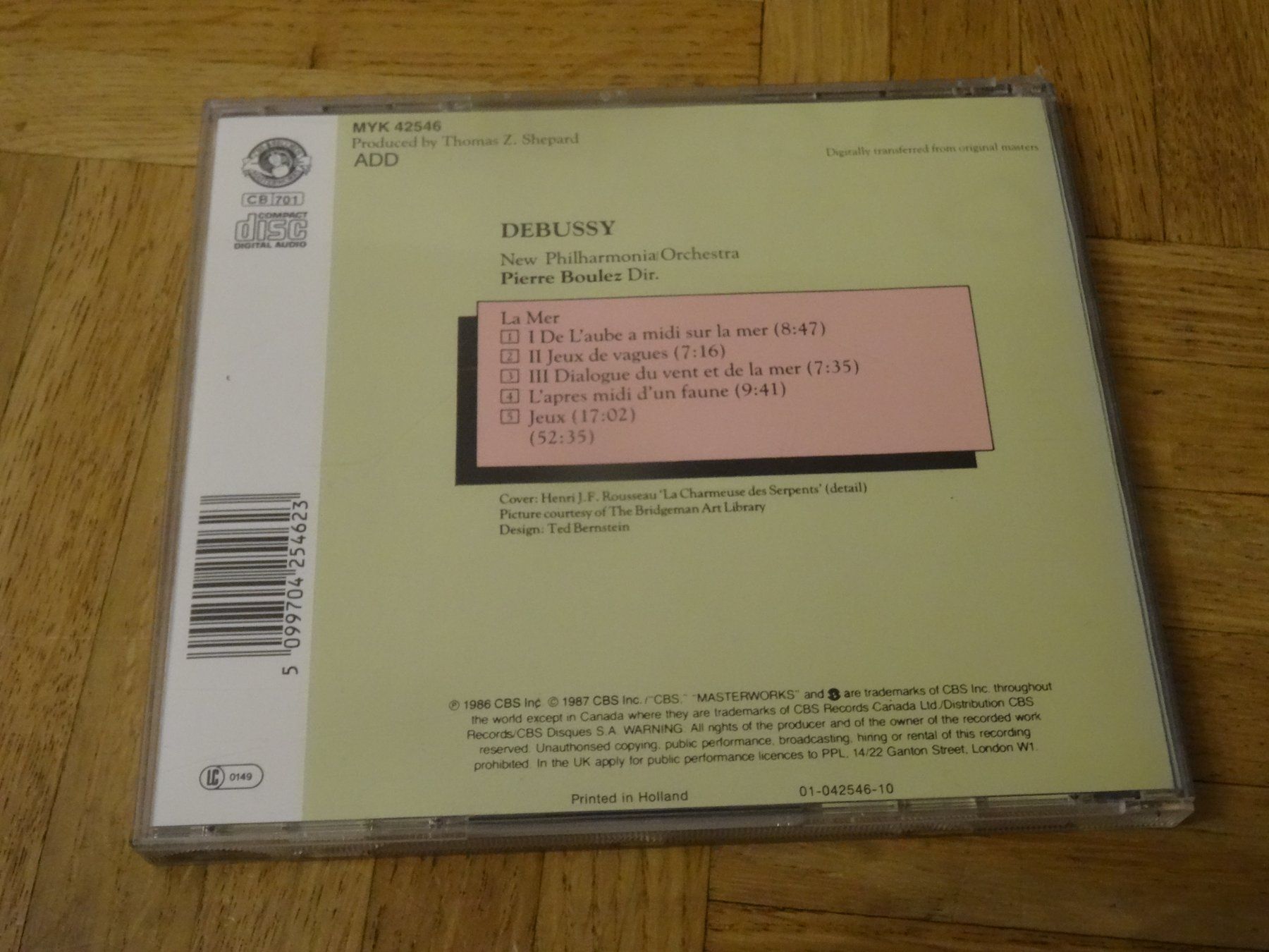 CD: Debussy - La mer - Boulez CD – Usato da Olten venduto da Disc-Ausverkauf 1