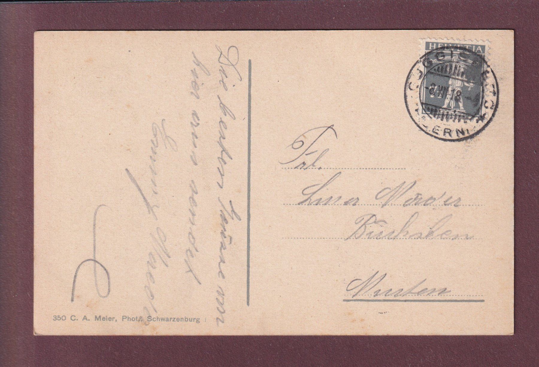 Cartoline postali: GUGGISBERG - Guggershörnli - 1918 – Usato da Pully venduto da nicecards 1