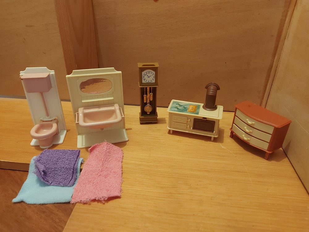 Mobilier Miniature Poupée Jean Hoefler Années 70 - La Buanderie De Jeannette - Blister