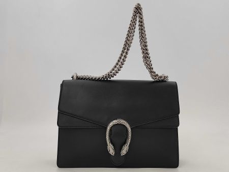 🖤 Gucci Dionysus Medium – schwarzes Leder & silberfarbene