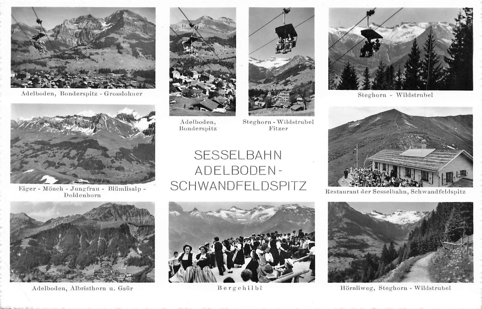 Ansichtskarten: Sesselbahn adelboden schwandfeldspitz – Gebraucht aus Biasca von Blenio71