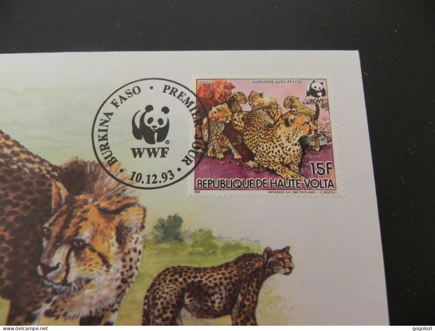Alle Münzen: WWF Münzbrief Obervolta Gepard 1993 – Gebraucht aus Biel/Bienne von Gogolozi 2