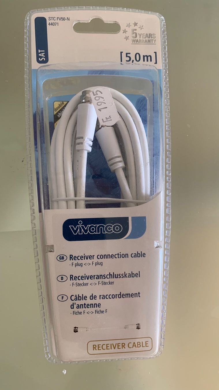 Cavi: Receiveranschlusskabel F-Stecker – Nuovo e nell'imballaggio originale da Gossau venduto da ismetinho