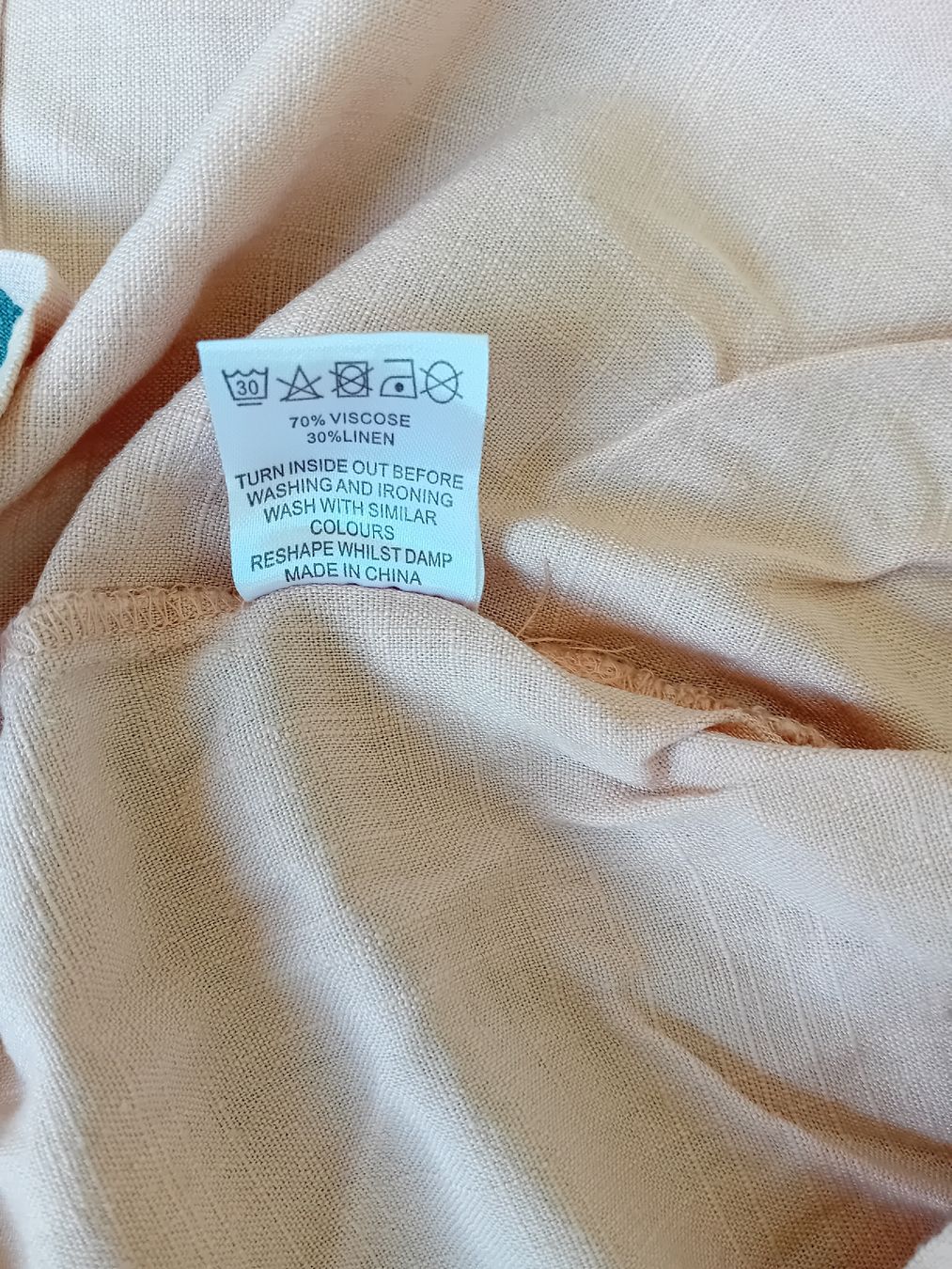 Zebra Vestiti: Boho Kleid Zebra, Gr. M, Leinenmischung, hellrosa, luftig – Usato da Romanshorn venduto da milenva 1