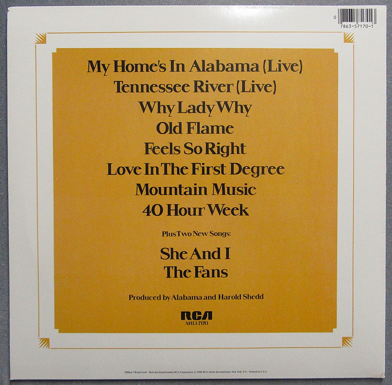 Schallplatten: Alabama - Greatest Hits - LP ab CHF 5.00 – Gebraucht aus Auenstein von Padabimbim 1