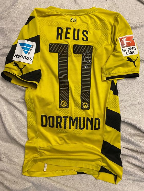 Dortmund #11 Marco Reus Match Trikot mit Unterschrift (Gebraucht