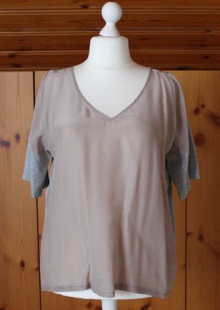 T - Shirt Kurzarm TWIST TANGO beige - grau Gr. XL