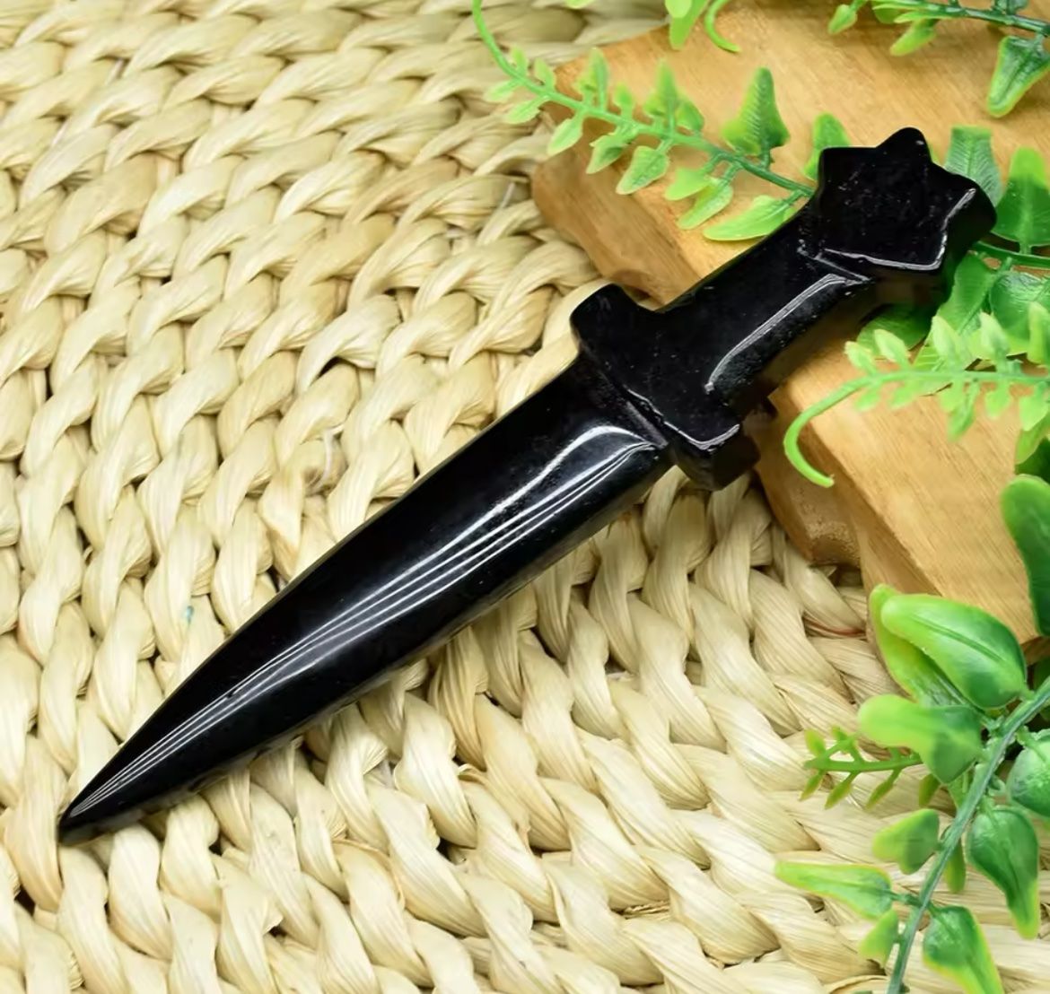 Alle Dekorationen: Ritualmesser/ Deco (Schwarzer Obsidian) – Neu (gemäss Beschreibung) aus Gams von Mariawicca