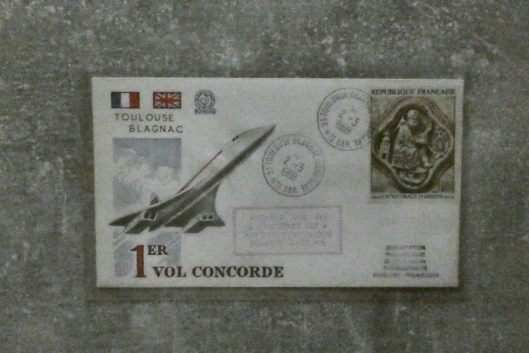 Tutti i francobolli: Erstflug der Concorde 001, 2.3.69 – Usato da Niederglatt ZH venduto da Fischer_stamps