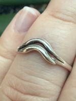 Silberring, Grösse 52 mm, Wellen Design
