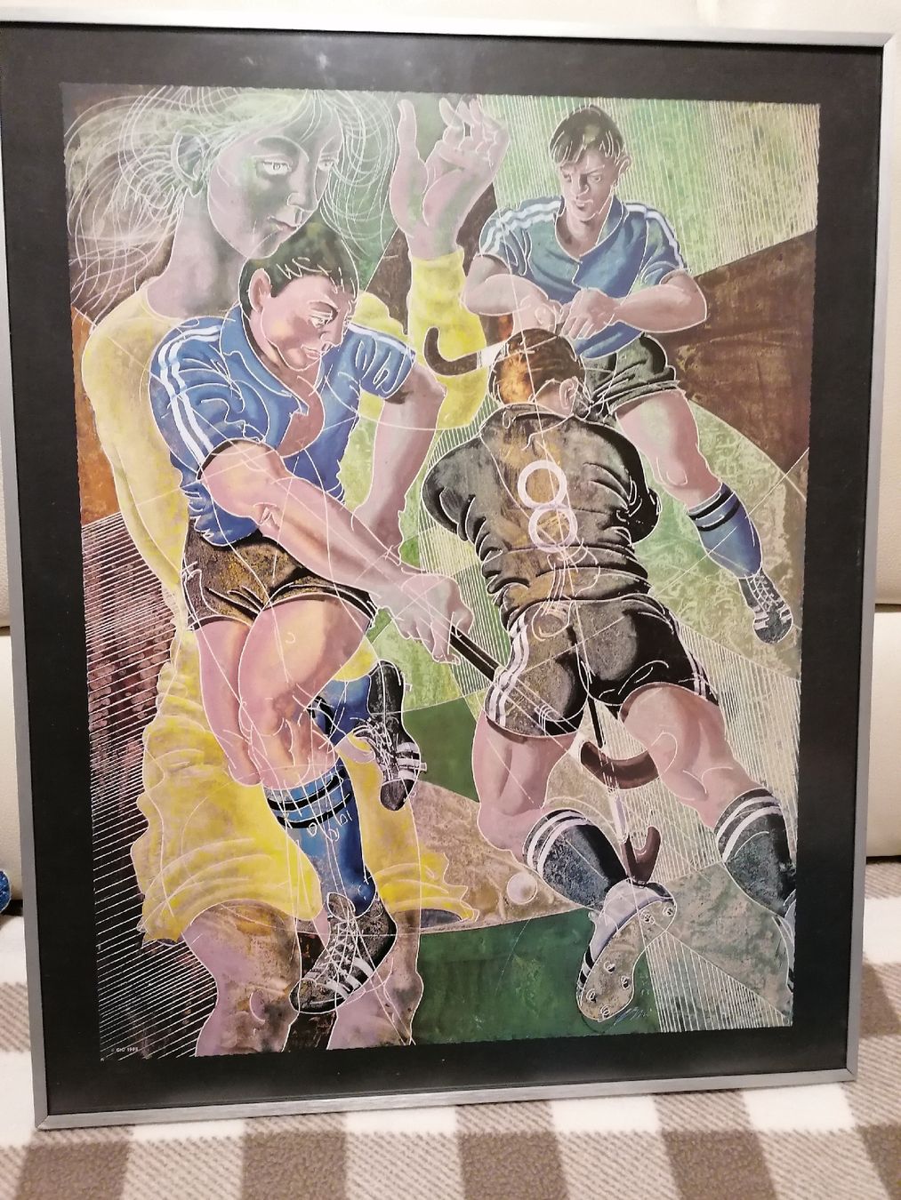 Grafica & Litografie: Gerahmtes Bild "Feldhockey", Hans Erni, 1983 – Nuovo (secondo la descrizione) da Wahlen b. Laufen venduto da Aweiss