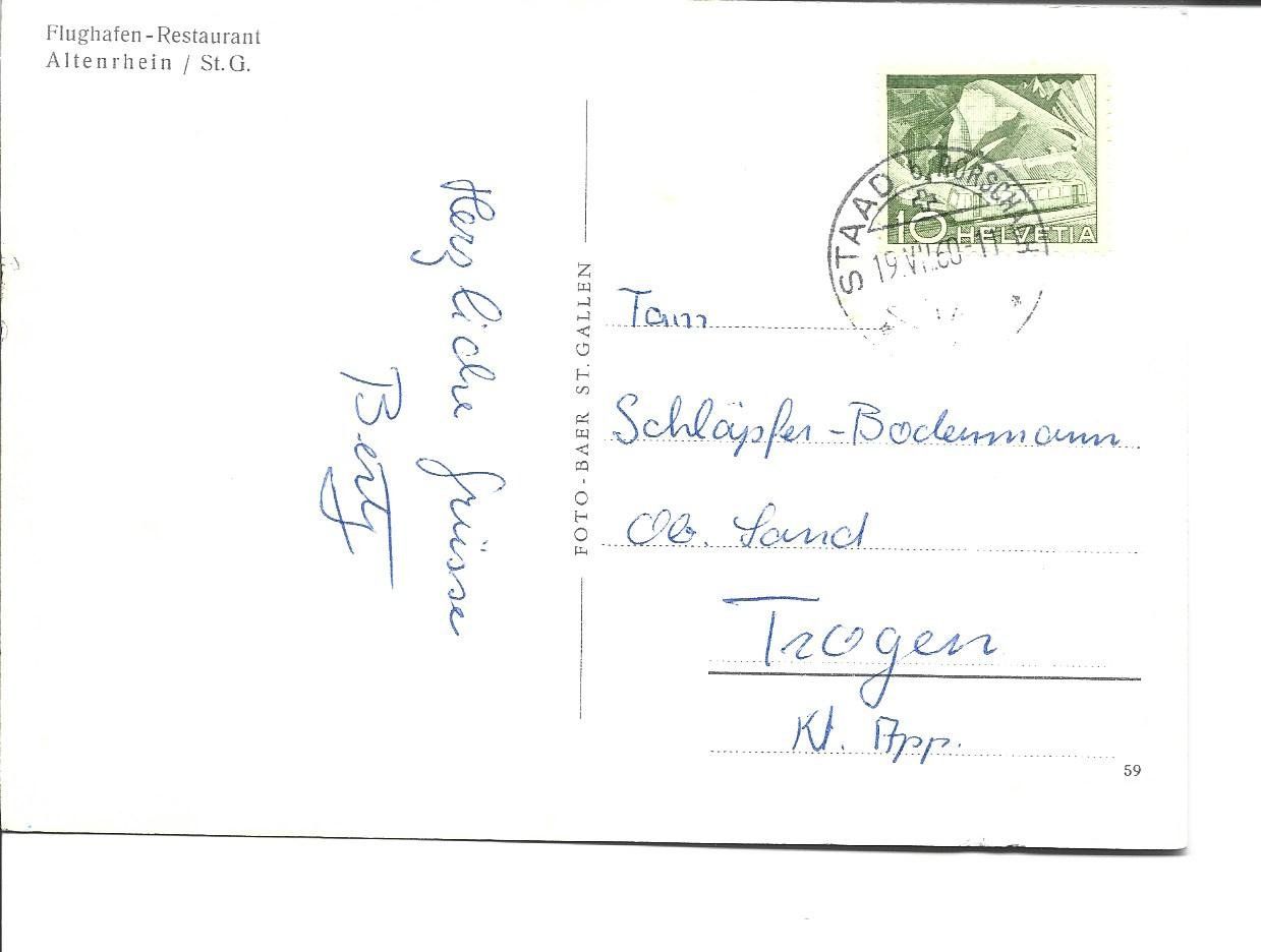 Cartoline postali: AK Altenrhein  Flughafen – Usato da Appenzell venduto da mai25 1