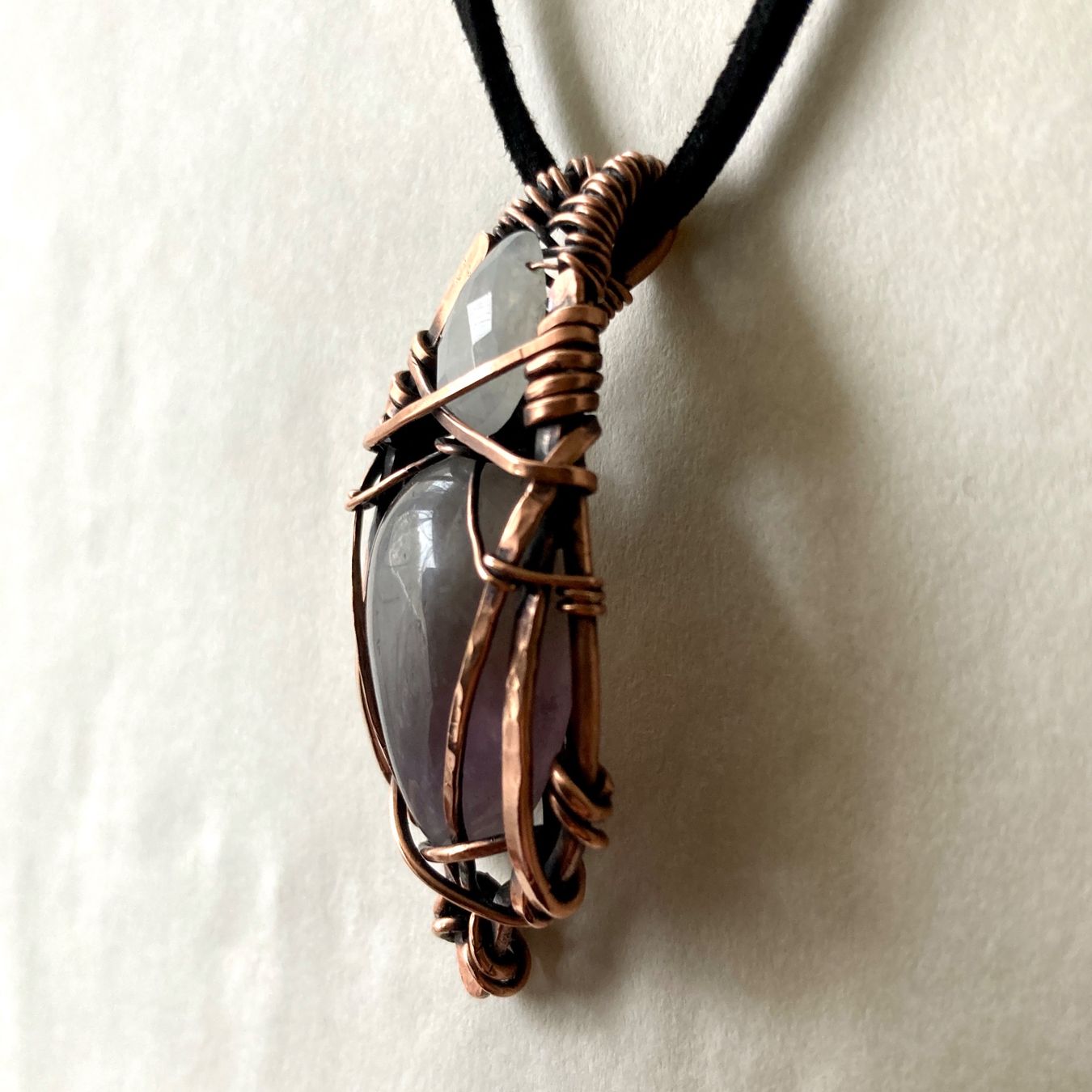 Catenine: Anhänger mit Amethyst und Mondstein – Nuovo (secondo la descrizione) da Solothurn venduto da Kiki_Di 7