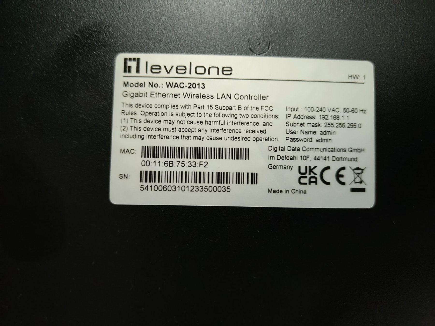 Firewall: LevelOne WAC-2013 WLAN Controller bis 256 APs inkl Rackmount – Usato da Gelterkinden venduto da kau_nt7b 2