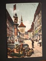 Postkarte Bern Bärenbrunnen 1910 Litho (P359)