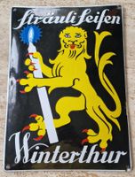 Emailschild " STREULI SEIFEN Winterthur " altes CH Original