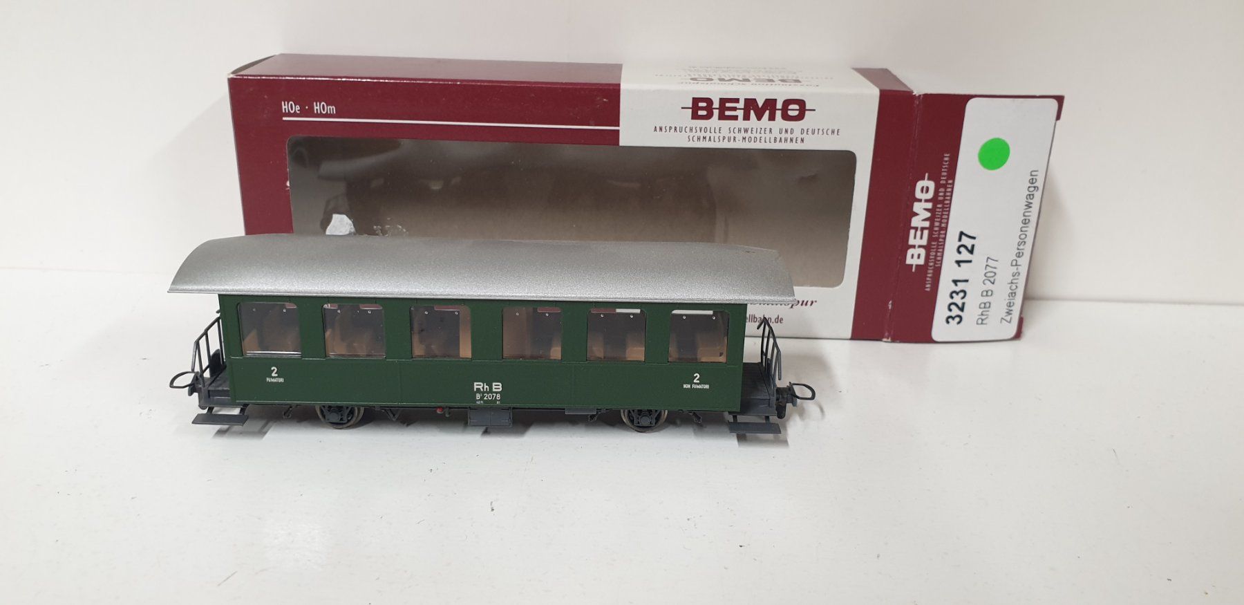 Bemo Modelleisenbahnen: Bemo RhB Personenwagen 2 Achser – Gebraucht aus Geroldswil von TopTrain54