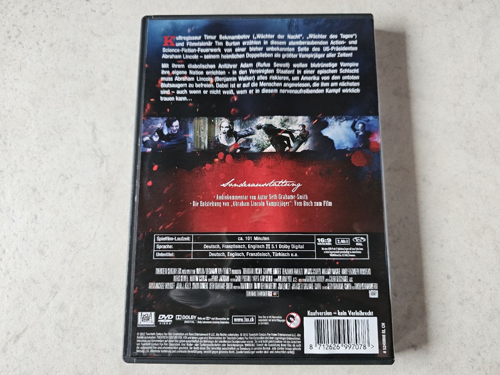 Tutti i DVDs: Abraham Lincoln  -  Vampirjäger – Usato da Schneisingen venduto da backstore24 1