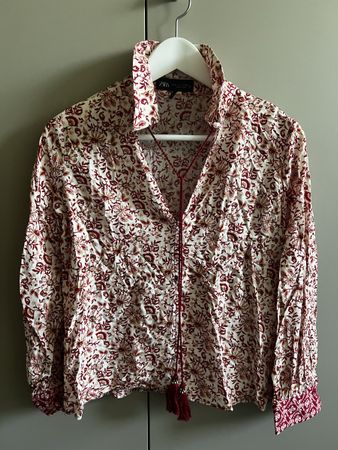 Zara Bluse rot gemustert Gr. S neuwertig