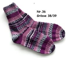Socken handgestrickt   Gr.38/39   Nr.36