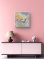 Originalegemälde auf Leinwand 30x30 cm, goldenen Unikat!!!