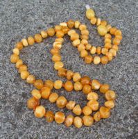 ♥ KUGEL KETTE / Baltischer Bernstein / BUTTERSCOTCH ♥
