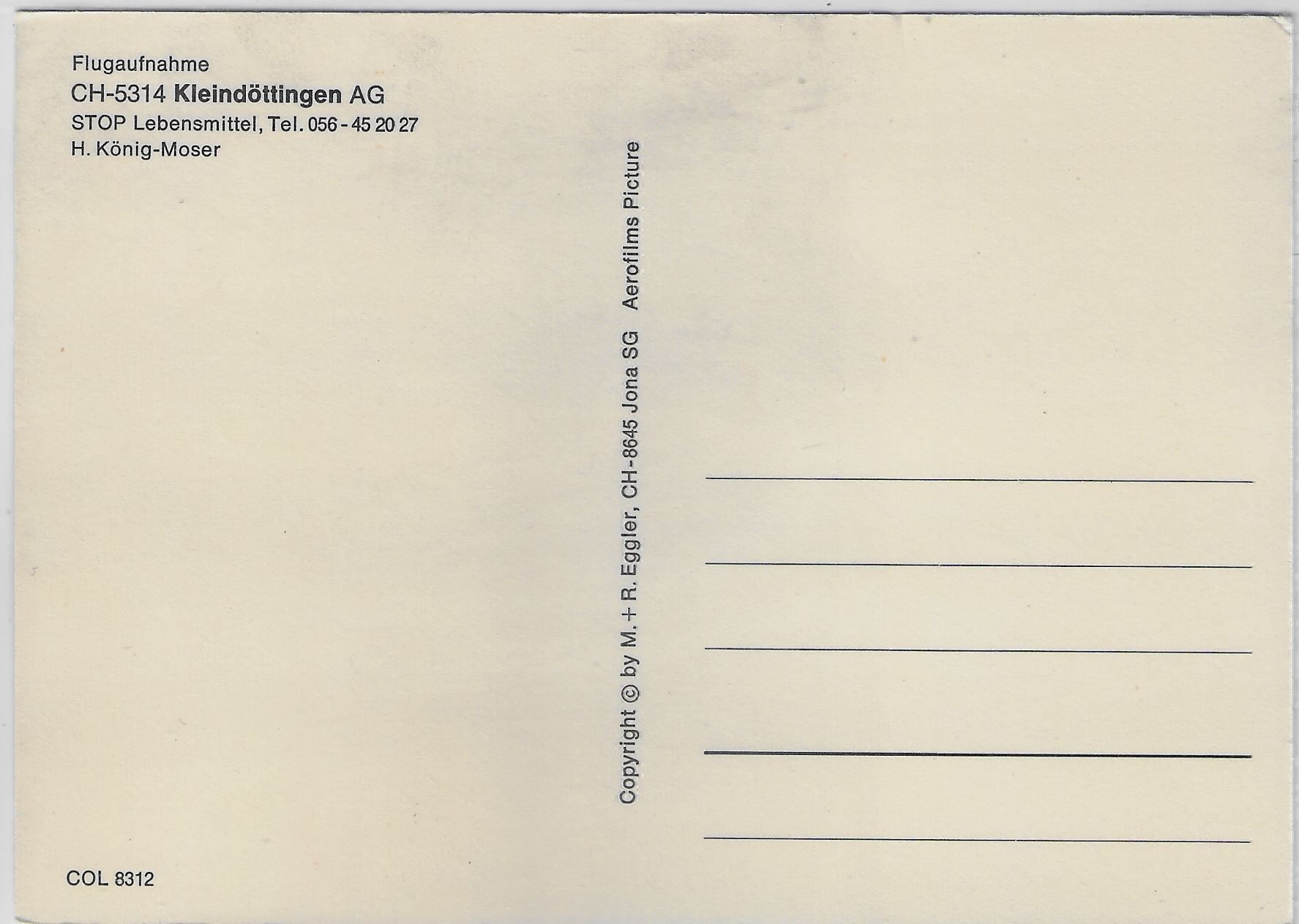 Cartoline postali: Flugaufnahme Kleindöttingen AG – Antico da Ettingen venduto da Kartenplanet 1
