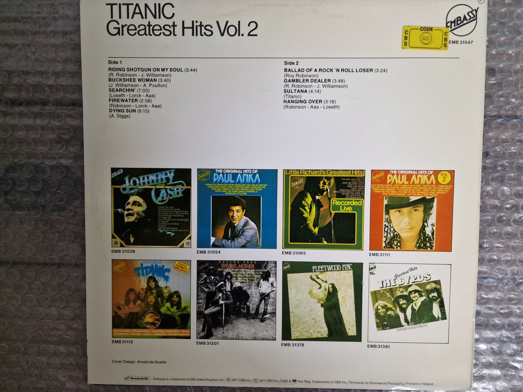Dischi in vinile: Titanic LP – Greatest Hits Vol. 2 – Usato da Root venduto da atelier22 1