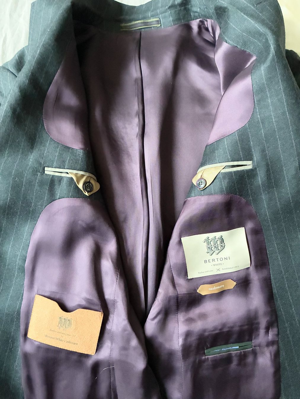 Sakko Jacken: Gestreifter Herren Blazer in Wolle/Kaschmir – Gebraucht aus Kloten von Nephty 2