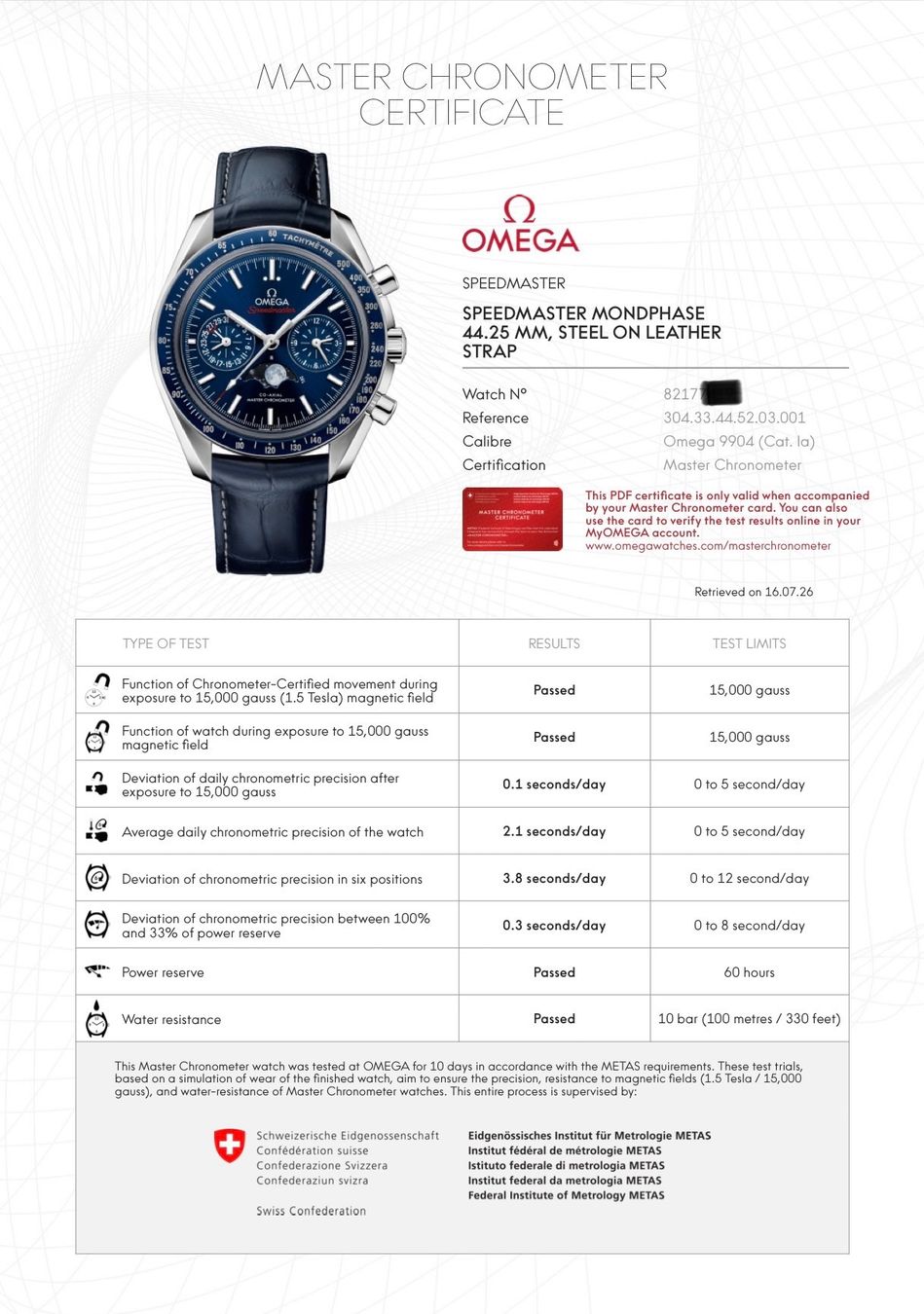 Omega Montres: OMEGA Speedmaster Moonphase Fullset – D'occasion à Birsfelden par Mynos 6