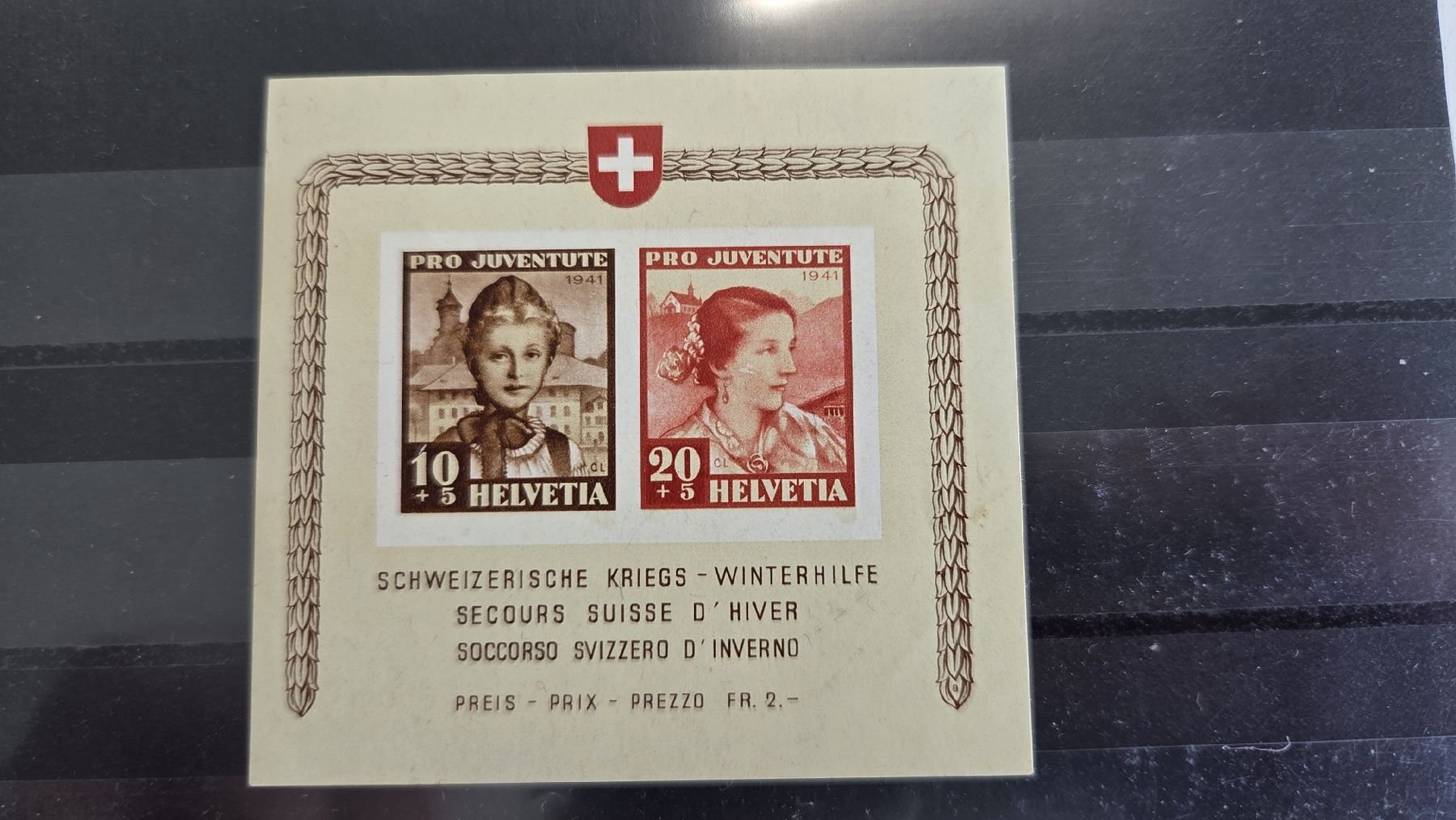 Alle Briefmarken: 1941 Pro Juventute Block Postfrisch – Gebraucht aus Arni AG von Moth68