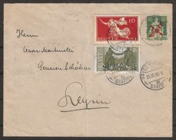 1919 : Brief mit Flugpost Nr. F2 : KP 300.--