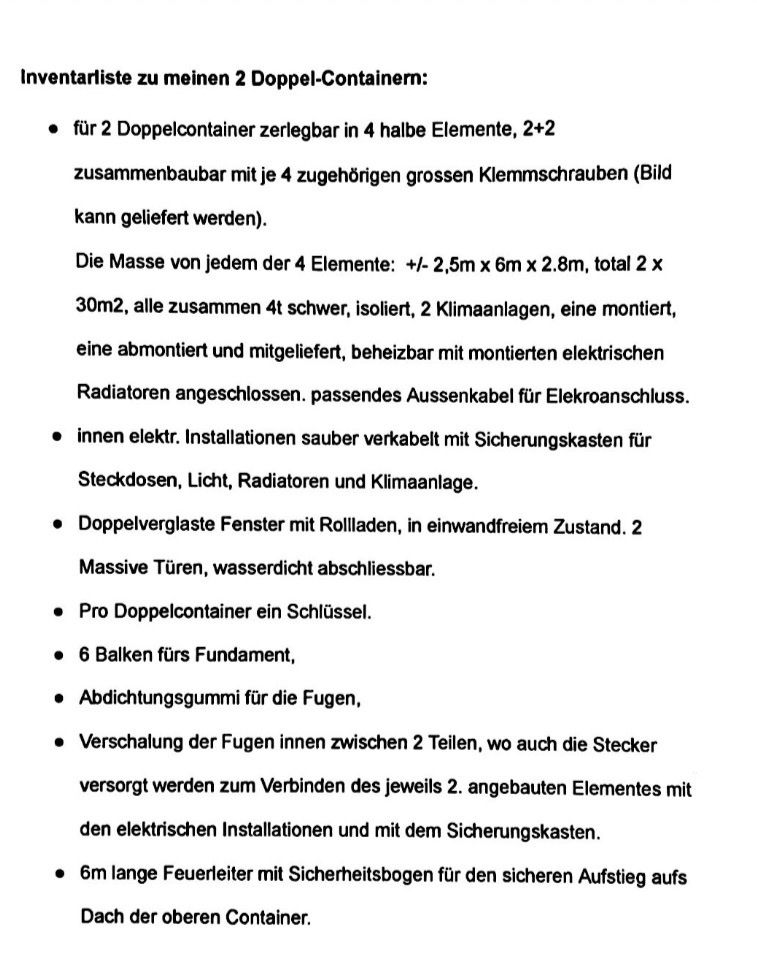 Contenitori edile: Container: Büro, Lager, Hofladen – Usato da Bigenthal venduto da Nani1957 8