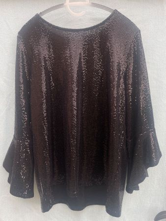 Sehr elegantes, schwarzes Damenoberteil von KASPER Gr. XL