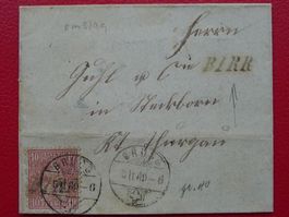 1869 Sitzende-Brief: Nr.38 von BURGG +BIRR nach STECKBORN TG