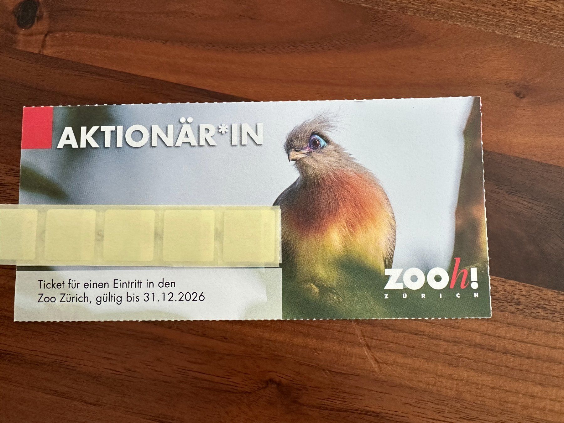 Biglietti: ZOO ZH Gratis-Eintrittsticket – Nuovo (secondo la descrizione) da Endingen venduto da Jilly-Lilly