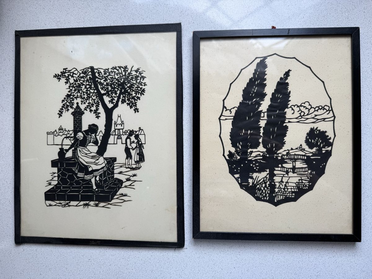 Grafiken & Lithographien: Antike Scherenschnitte gerahmt um 1920 – Gebraucht aus siebnen von minte