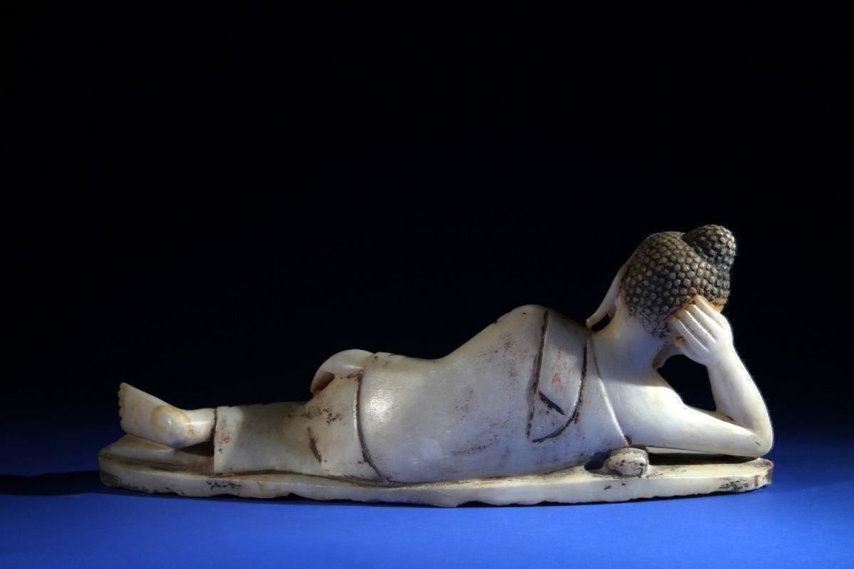 Sculture & Statue: Buddha Burma, Alabaster, 19. Jh, – Usato da Thusis venduto da Feldis 4