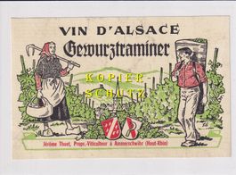 Etikette - Gewurztraminer (Vin d'Alsace) /bd